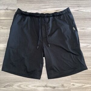 Eddie Bauer Lounge Shorts Mens Large Black Elastic Waist‎ Drawstring Pockets